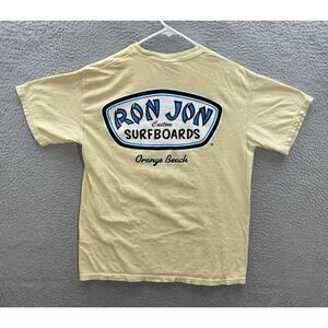 Ron Jon Surf Shop Shirt Adult Medium Yellow Surfer Beach Grunge Thrasher Y2K